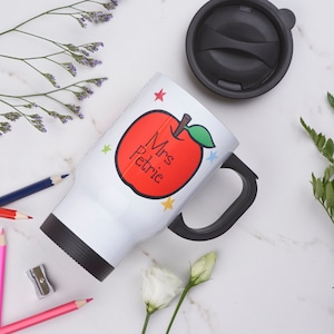 Taza de viaje personalizada para profesor - Apple