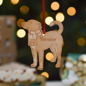 Personalised Borador Dog Decoration - Detailed