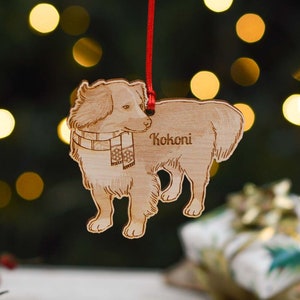 Personalised Kokoni Dog Decoration - Detailed
