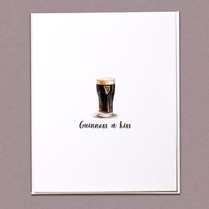 Tarjeta Guinness un beso
