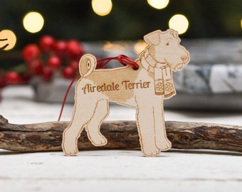 Personalised Airedale Terrier Dog Decoration - Detailed