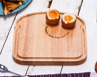 Personalised Breakfast Egg Board - Smiley Text