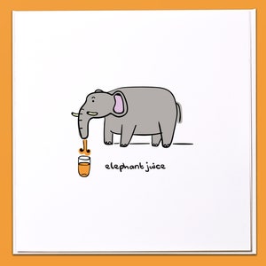 Cartão de Suco de Elefante
