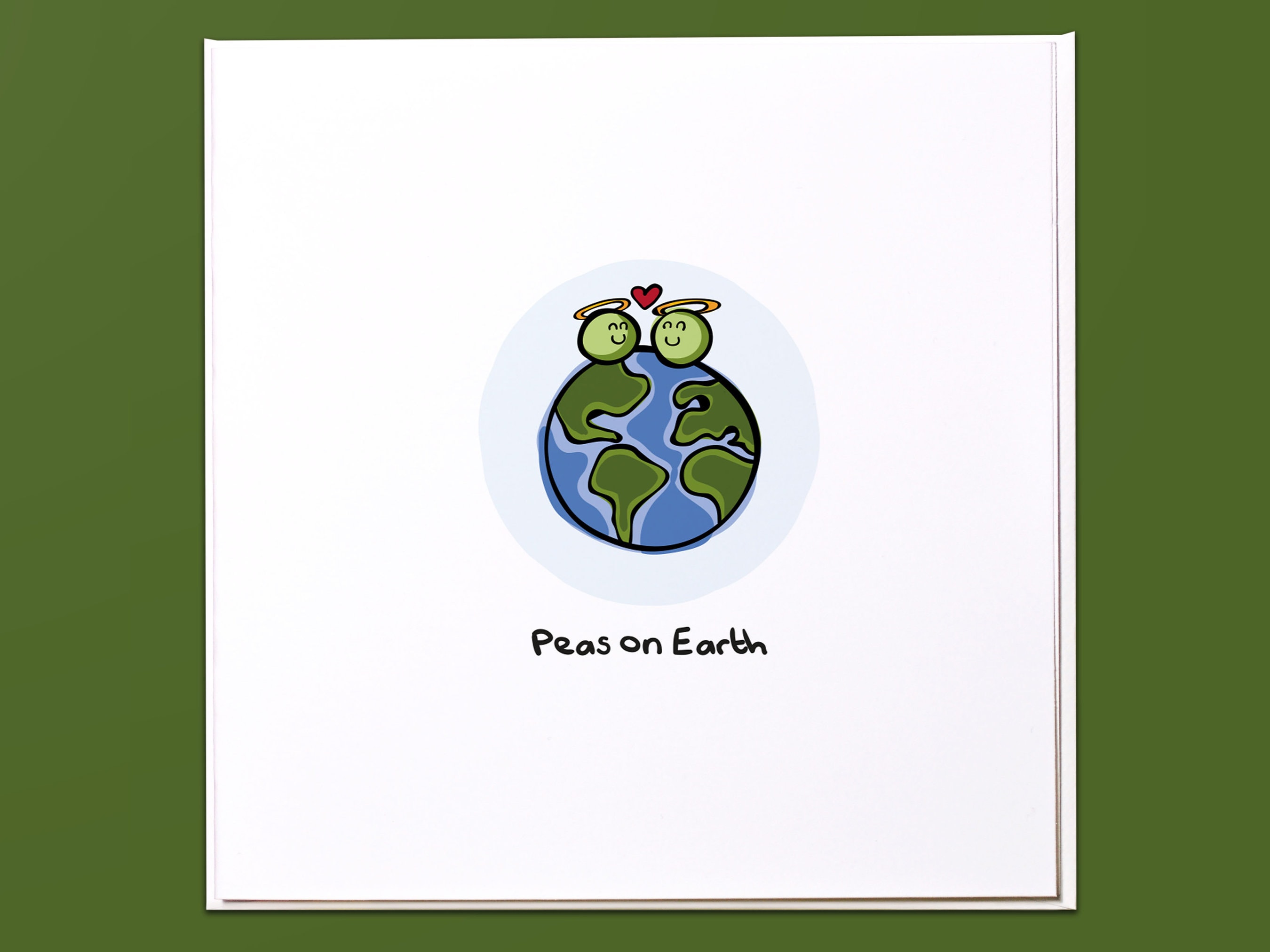 Peas on earth Christmas Card