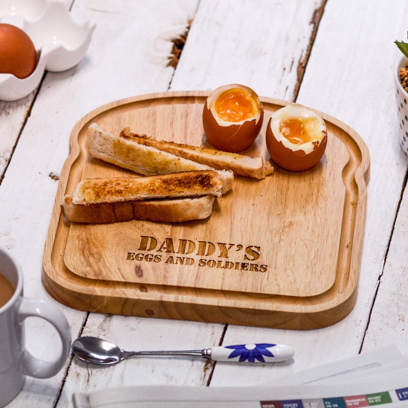 Personalised Breakfast Egg Board Eggs and Soldiers image 1