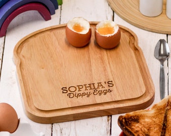 Personalisiertes Frühstückseibrett - Dippy Eggs