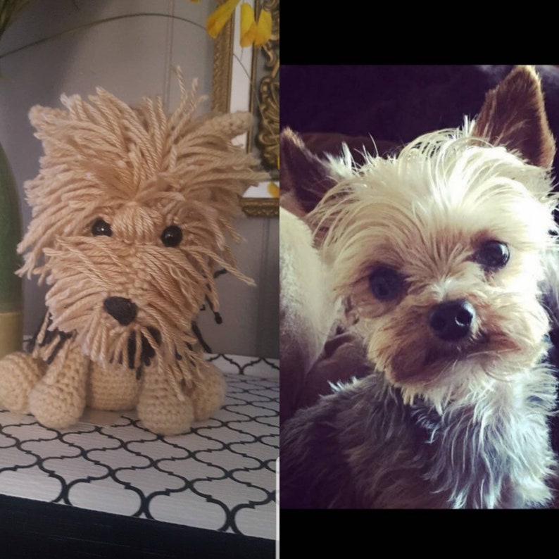 Crochet Yorkie Amigurumi Yorkie Yorkie Plush Yorkie Toy Etsy