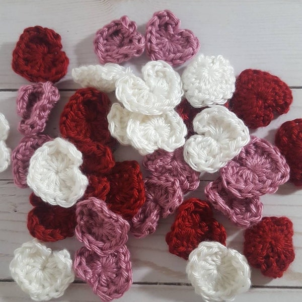 Crochet Hearts, Valentine's Day Decoration, February 14th Decoration, Crochet Heart Bunting, V-Day Decoration, Girlie Decorations