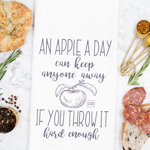 Apple A Day Funny Kitchen Hand Towel for Doctor Teacher Friend - Etsy Apple A Day Funny Kitchen Hand Towel for Doctor Teacher Friend - Etsy