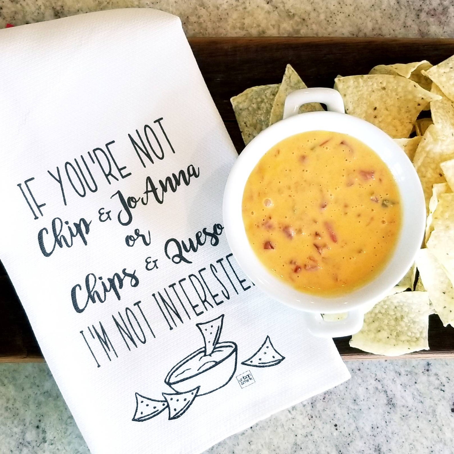 Chip Joanna Gaines Farmhouse Queso Cheese Funny Kitchen Towel Etsy