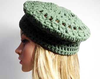 Crochet PATTERN - PARIS BERET - Crochet Hat Pattern - crochet hat pattern