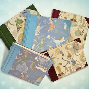 Fairy tale photo album Peter Pan, Alice in wonderland, The Wizard of Oz, Snow-White, Pinocchio, Genuine leather, scrapbook, scketchbook