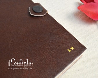 Iniziali personalizzate per diari, album e custodie per artisti in pelle ilCartiglioFlorence