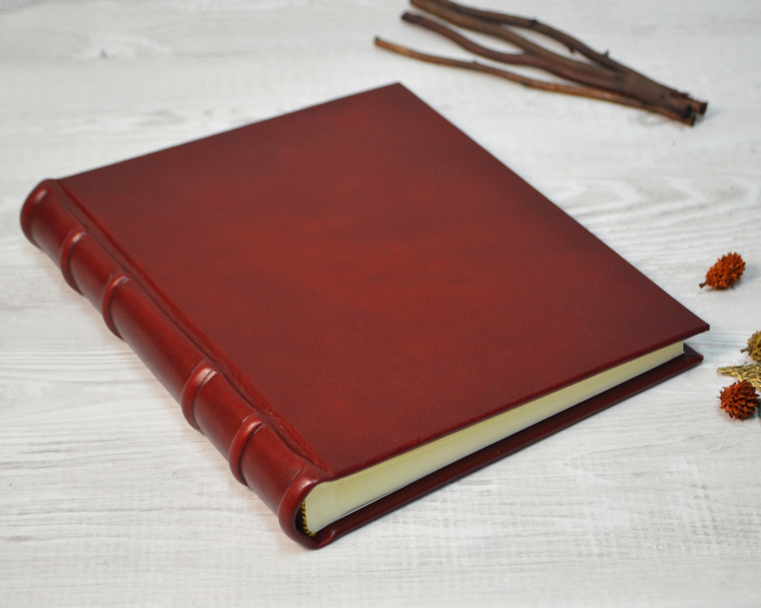Genuine Leather Photo Album Leather Scrapbook Old Style Etsy
