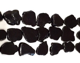 U010 2 Sea Glass Pendants Cultured Freeform Shape with Drilled Hole