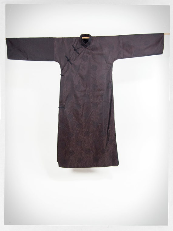 Vintage 80s Robe, Vintage Satin Robe, Asian Dress… - image 2