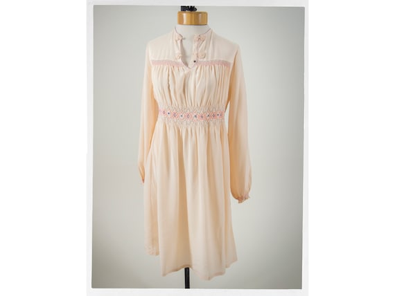 Vintage 40s Silk Dress, Adorable Silk Pink Linger