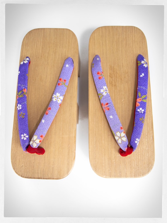 Retro Japanese Flip Flops, Japanese Wooden Geta, … - image 2