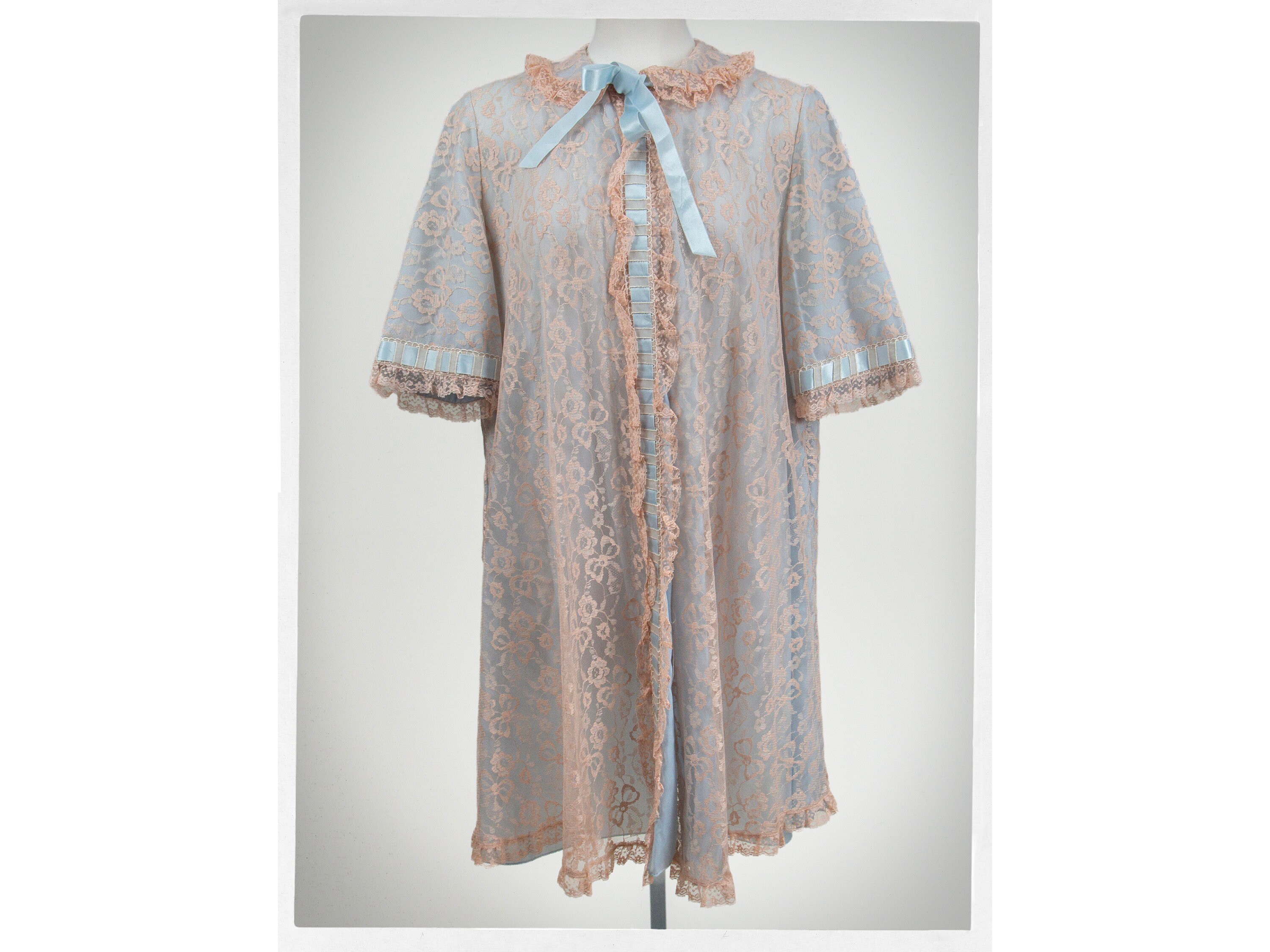 ODETTE BARSA ナイティガウン　vintage ヴィンテージ 60s ODETTE BARSA Blue Gown | Rêverie Vintage