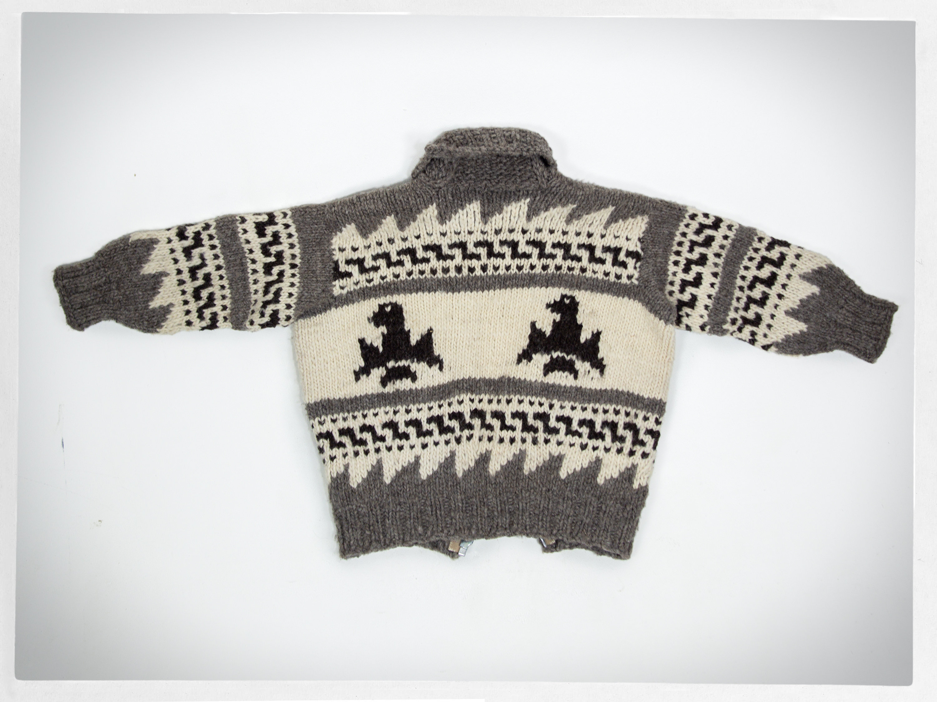 90s Knit COWICHAN SWEATER, Handmade Wool Jumper, West Coast