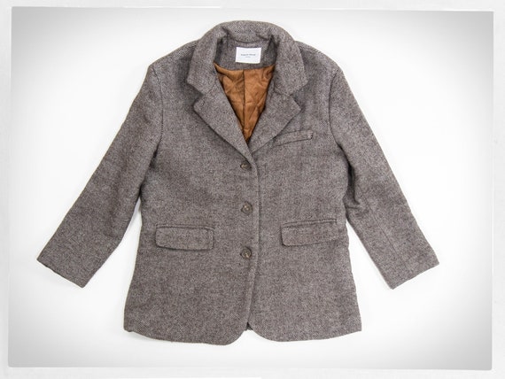 Vintage Style Jacket, Herringbone Wool Blazer, Vintage Fashion