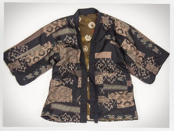 Kimono Coat, Japanese Puffy Kimono, Mens Half Kimo