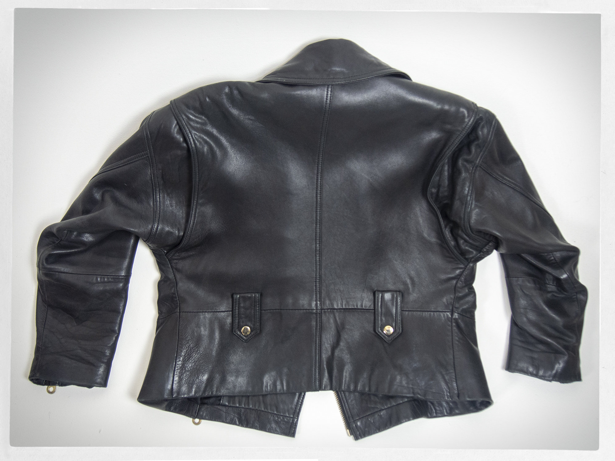 Retro 90s Leather Jacket, 80s Motorcycle Jacket, Biker