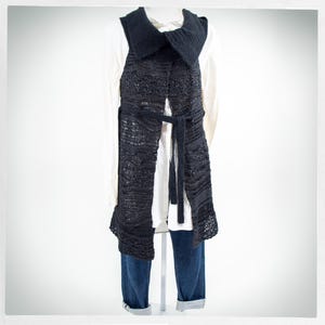 Preloved SARAH PACINI Vest, Designer Vest, Italian Knit Vest, Vintage Fashion, Boho Fashion, Avant Garde Fashion, Y2K Fashion, Made in Italy
