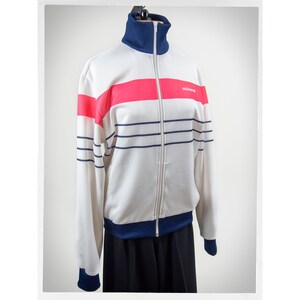 ADIDAS Track Jacket, White Track Jacket, Retro Track Jacket, Vintage Fashion, Retro Sport Jacket, 90s Athletic Fashion, Vintage Sports Style