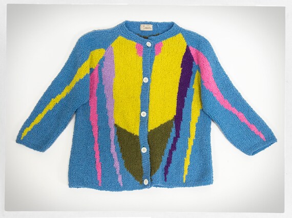 Vintage 80s Sweater, 70s Italian Jumper, Knit Ital