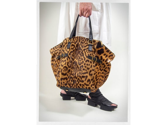 Leopard Print Tote Bag /leopard Print Leather Bag / Leopard 