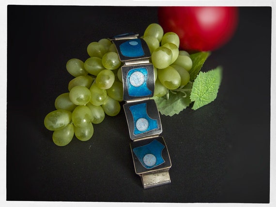 Vintage 50s Bracelet, Mid Century Modern Sterling