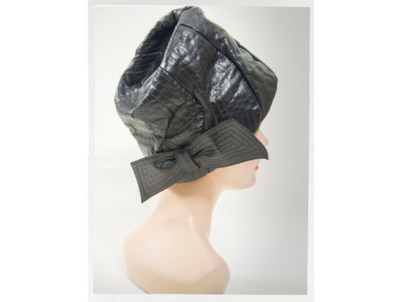 Retro 50s Leather Hat, Retro 50s Hat, 50s Hat with
