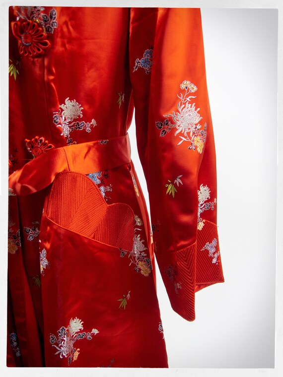 Vintage 70s Robe, Vintage Satin Robe, Asian Dress… - image 4