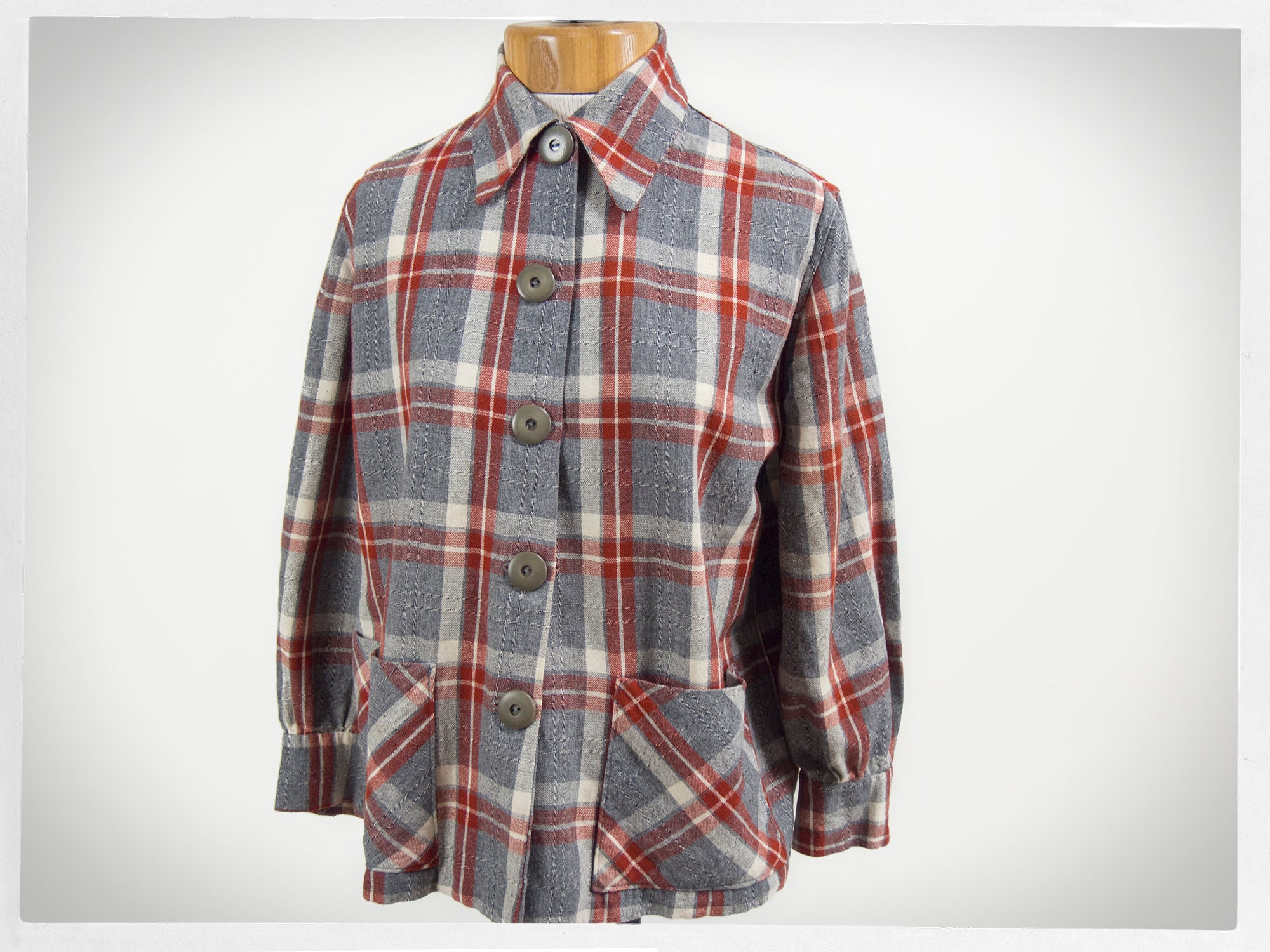 1950s Plaid Shirt - Etsy