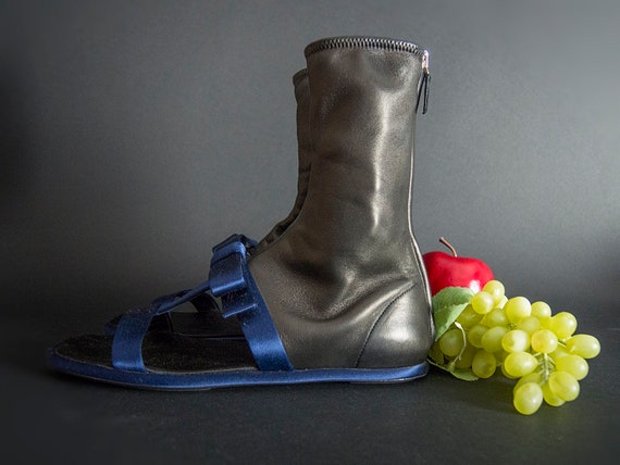 Retro 90's Totally Cute PRADA Sandal Booties,Super Sweet PRADA Sandals with Cute Bows Made in Italy Free Shipping to Canada and U.S.A Retro 90's Totally Cute PRADA Sandal Booties,Super Sweet PRADA Sandals with Cute Bows Made in Italy Free Shipping to Canada and U.S.A