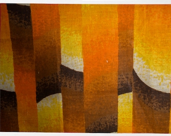 Vintage 60s Fabric,  "Knoll" Style Fabric, 60s Modern Cloth, Mid Century Decor, 5th Avenue Design Cloth, Danish Modern Decor, Abstract Cloth