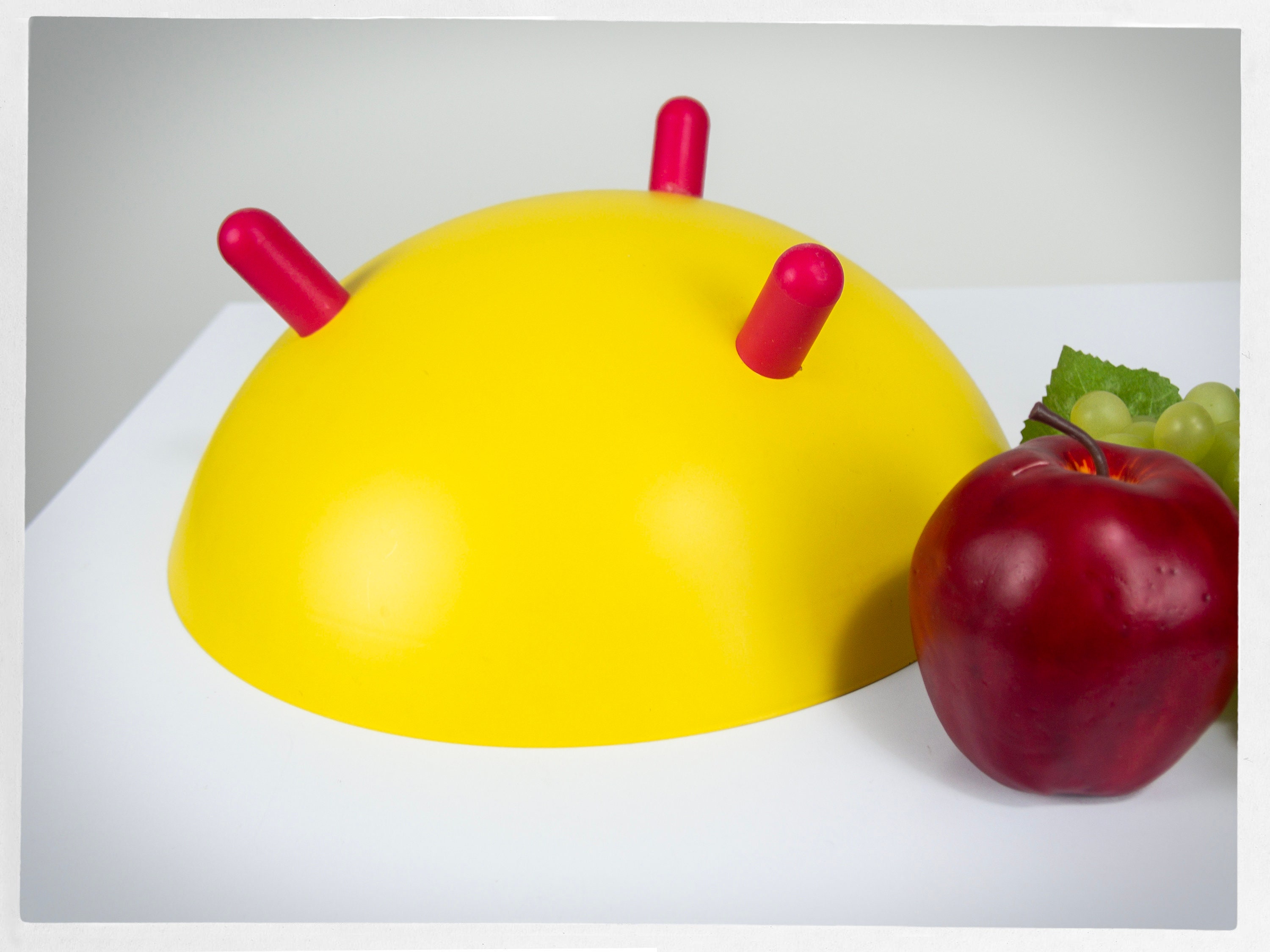 Ola Wihlborg IKEA Fruit Bowl — 90s Yellow Postmodern, Red Feet