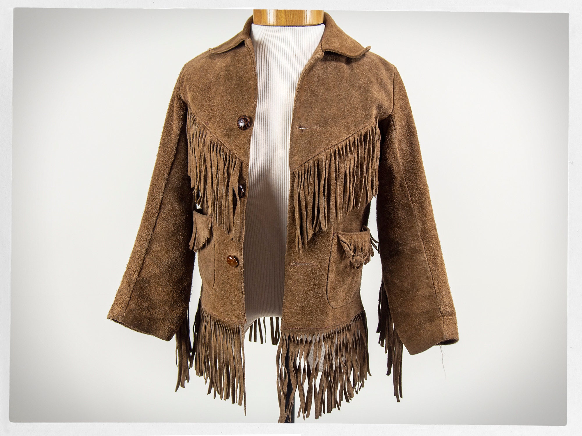 Vintage 70s Cowboy Fringe Jacket, 80s Western Jacket, Suede Vintage 70s Cowboy Fringe Jacket, 80s Western Jacket, Suede