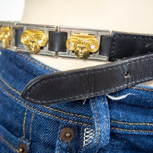 Vintage 80s Belt, 90s Designer Belt, 80s Medusa Belt, Disco Belt, Italian Belt, 90s Designer Belt, Statement Belt, BARROCO Belt, Baroque
