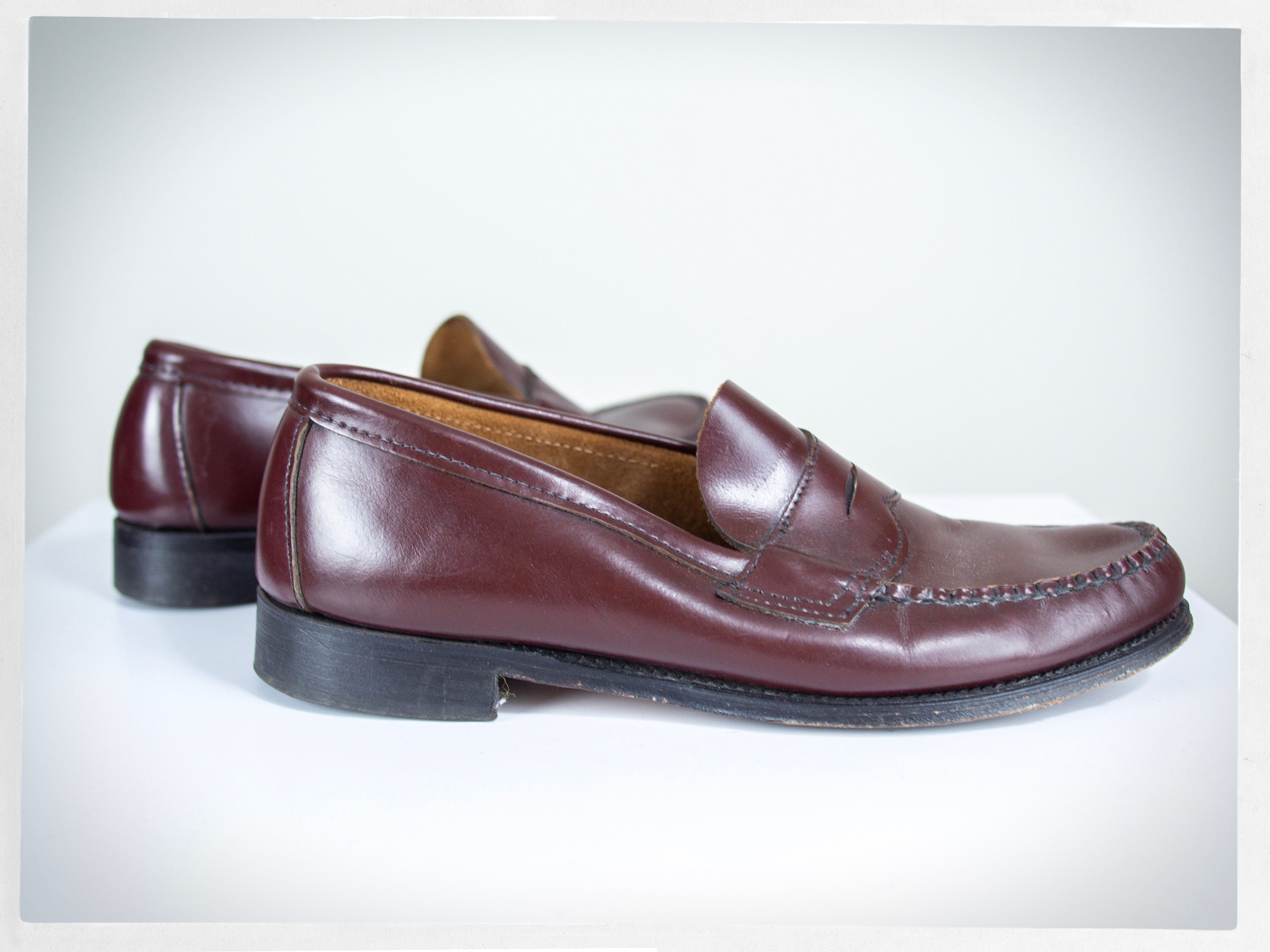 Retro 90s NUNN BUSH Loafers, Leather Penny Loafers 