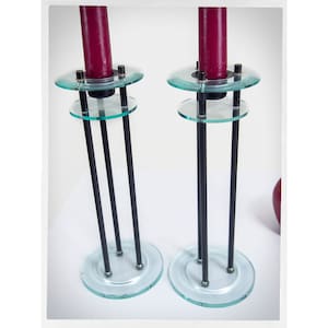 Vintage 90s Candleholder, Postmodern Candleholders, Michael Graves Style, Mid Century Decor, Postmodern Decor, Vintage Decor, Memphis Style