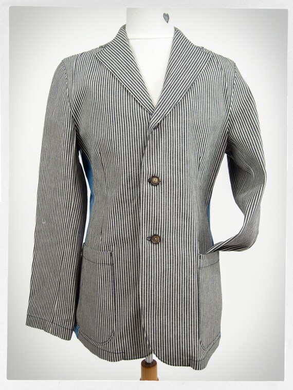 Retro Style Blazer, Hickory Stripe Blazer, TAKEO KIKUCHI Jacket