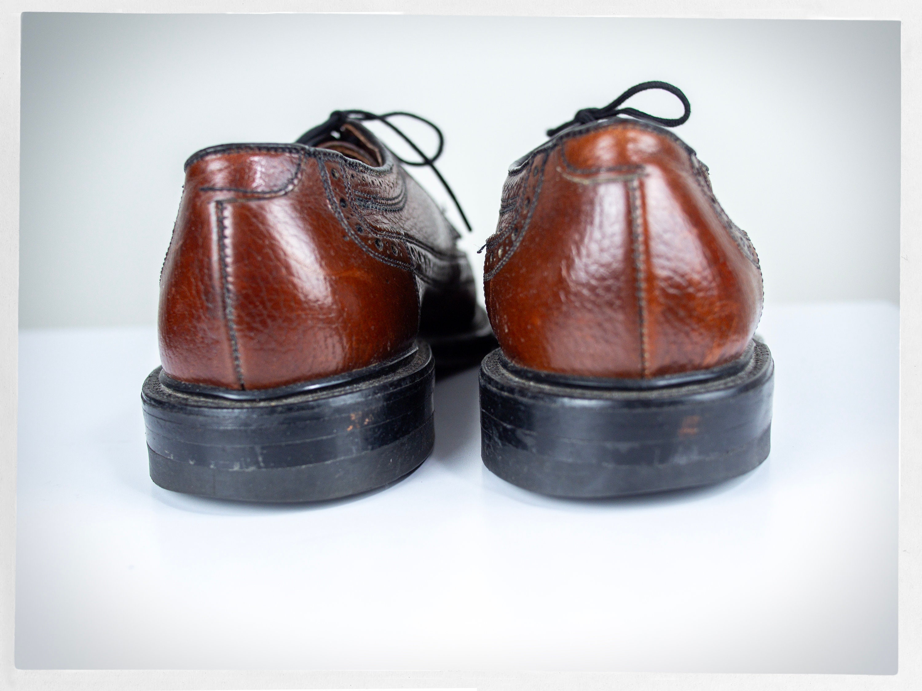 Retro 70s Shoes, 70s Leather Brogues, 80s Wingtip Shoes, 70s REGAL