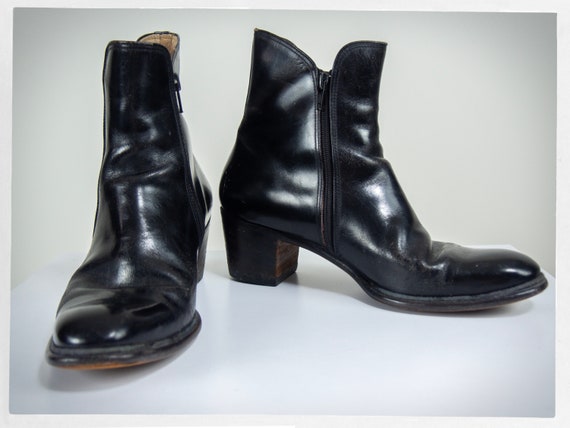 Retro 70s Boots, 80s Western Boots, Mens Ankle Bo… - image 3