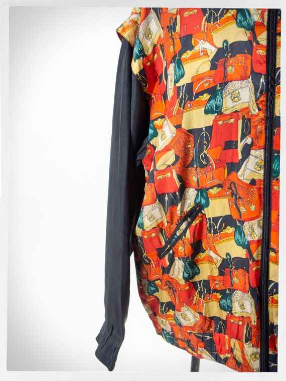 Retro 80s Silk Jacket, Vintage Fashion, Boho Fash… - image 4
