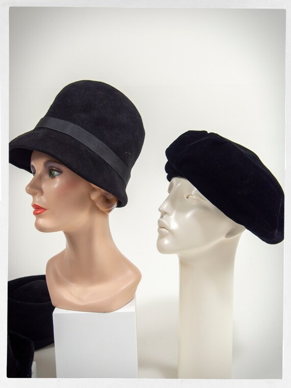 60s Hat Collection, 50s Black Hats, 40s Hats, Pin… - image 2