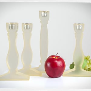 Vintage 90s Resin Candleholders, Postmodern Candleholders, Michael Graves Style, Postmodern Decor, Memphis Style, M. STURDY Style, Y2K Decor