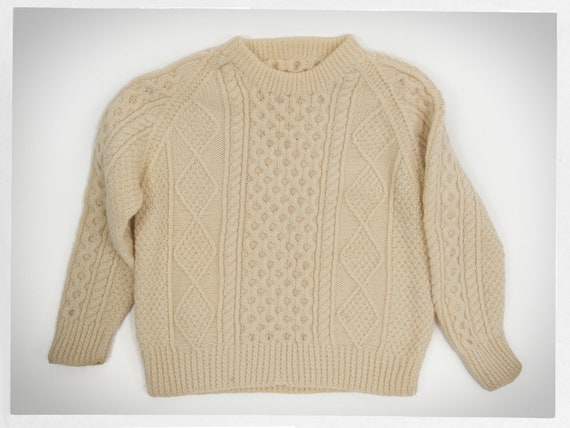 Hand Knit SWEATER, Handmade Wool Jumper, Wool Fish