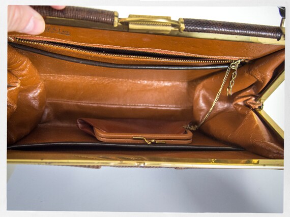Vintage 50s Purse, 60s Vintage Handbag, 50s Kiss … - image 5
